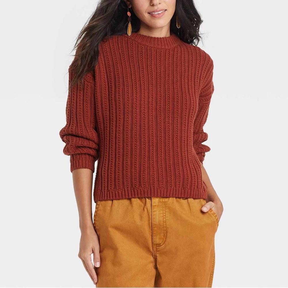 Universal Thread Knit Sweater in Rust